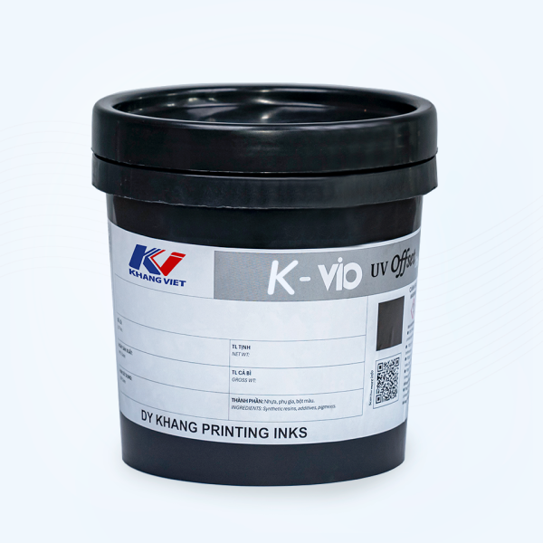 Hũ nhựa đen mực K-Vio thuộc dòng mực in UV của Khang Việt