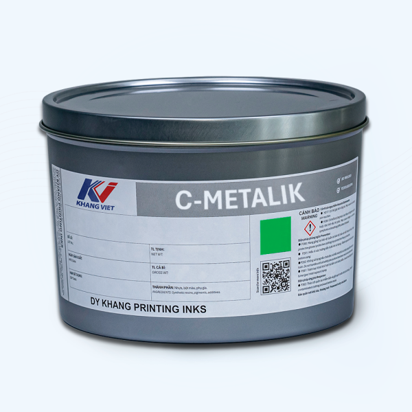 Lon kim loại mực C-Metalik thuộc dòng mực in kim loại của Khang Việt