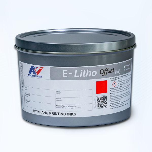 Lon kim loại mực E-litho thuộc dòng mực in Offset của Khang Việt