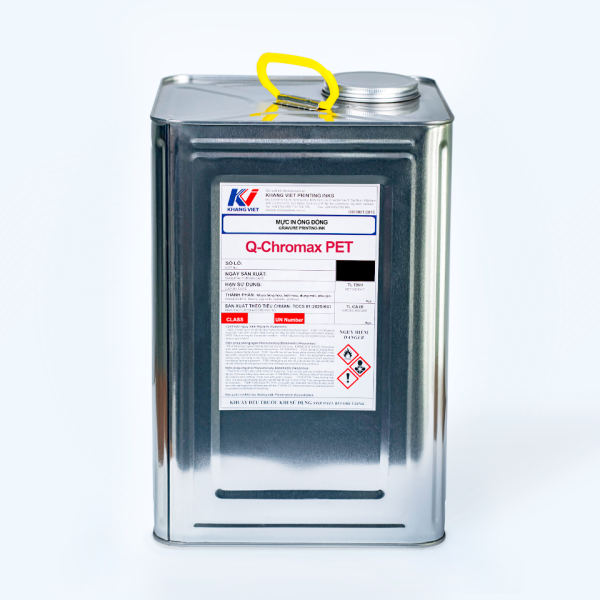 Thùng thiếc mực Q-Chromax PET thuộc dòng mực in ống đồng của Khang Việt