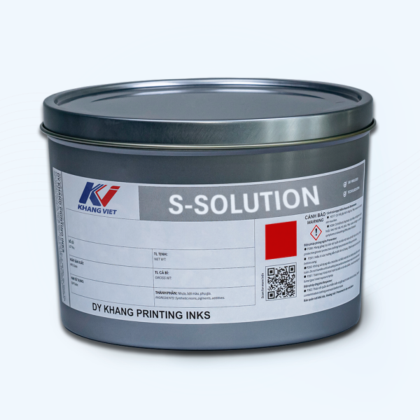 Lon kim loại mực S-Solution thuộc dòng mực in lụa của Khang Việt