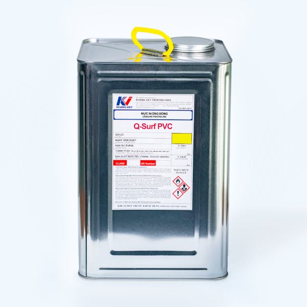 Thùng thiếc mực Q-Surf PVC thuộc dòng mực in ống đồng của Khang Việt
